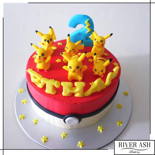 Pokémon cake a made for a 7 year old boy! I made the pikachu and pokéball  by hand, didn't have a mold so I included a few images of my creative  workaround.