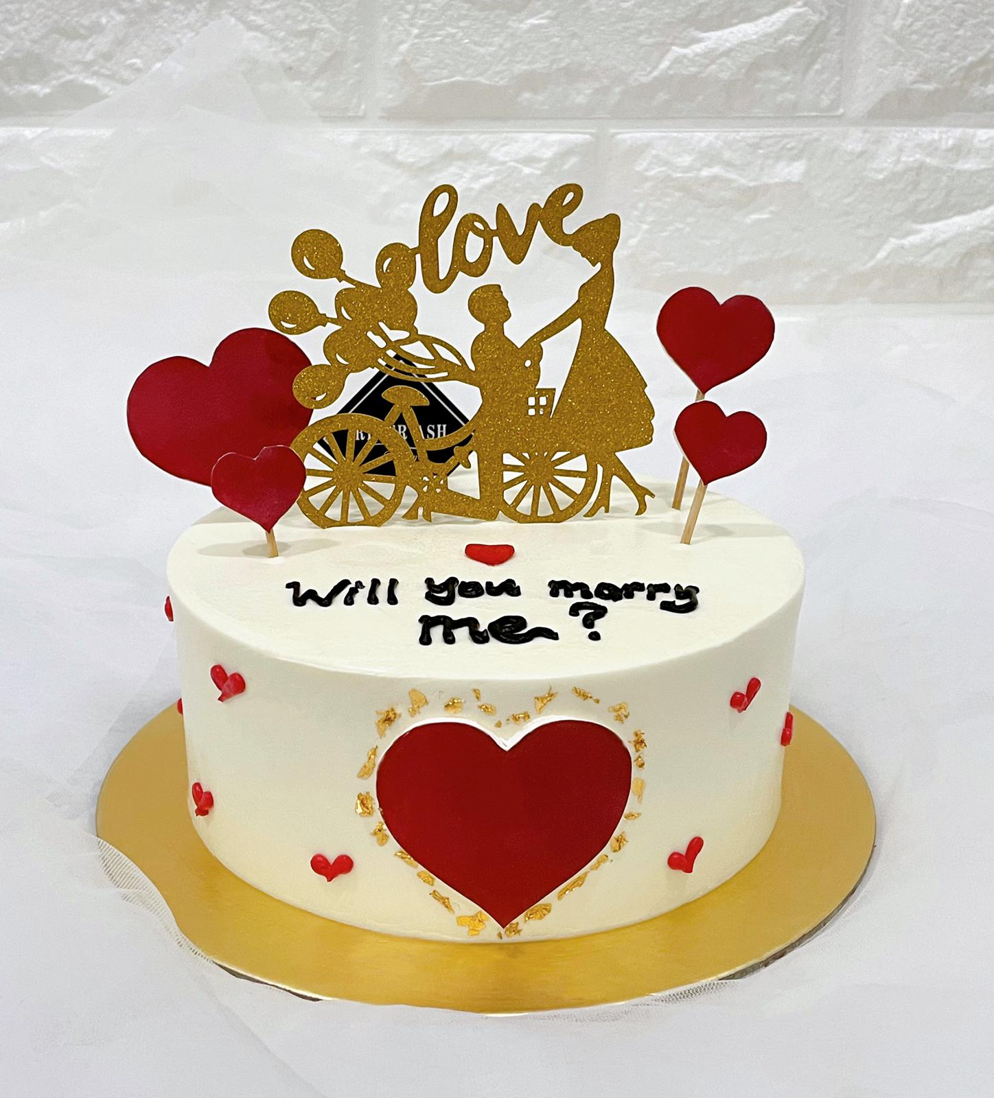 Proposal Cakes Online | Sweet Proposal Iced Cake | Gurgaon Bakers