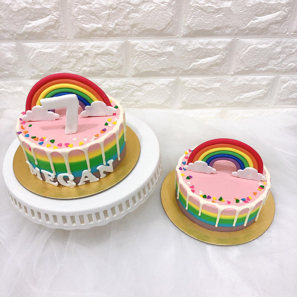 Rainbow Cake with Rainbow Topper