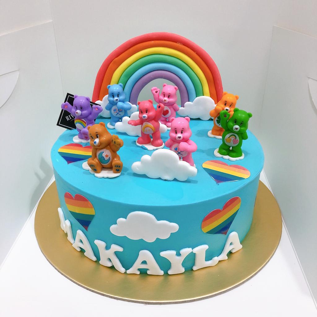 Rainbow and Bear Cake