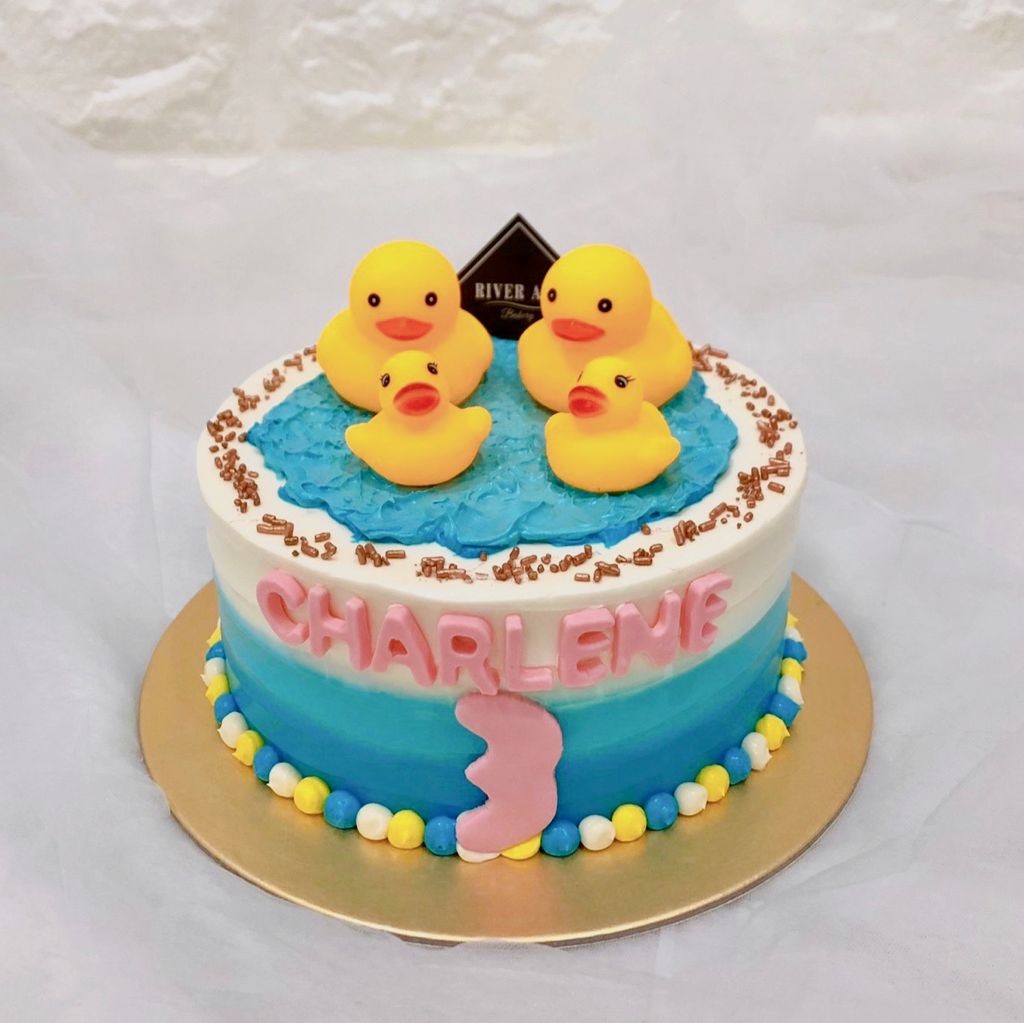 Rubber Duck Duckie Ombre Cake
