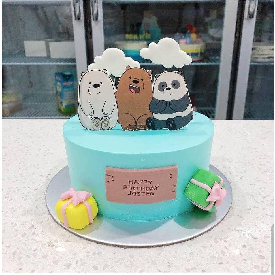 40 Cute First Birthday Cakes in 2022 : Care Bear Two Tier Cake