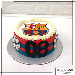 Personalised FOOTBALL Cake Topper any TEAM BARCELONA Birthday NAME &  AGE - 48 | eBay