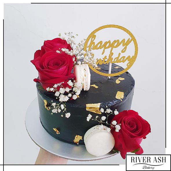 Rose gold birthday cake - Decorated Cake by - CakesDecor