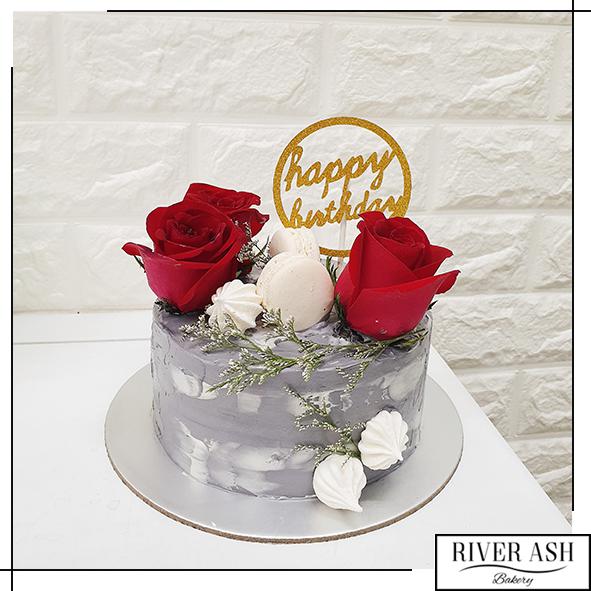 white 3 tier pink red floral wedding cake (7) mv | Wedding Inspirasi