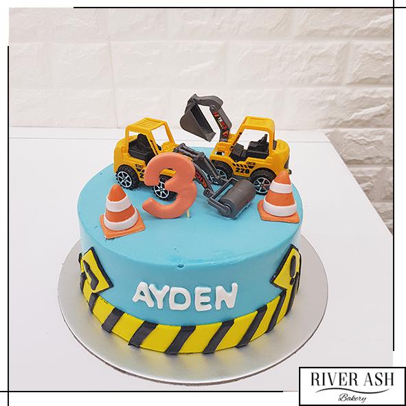 Construction Cake with Excavators (Same Day)