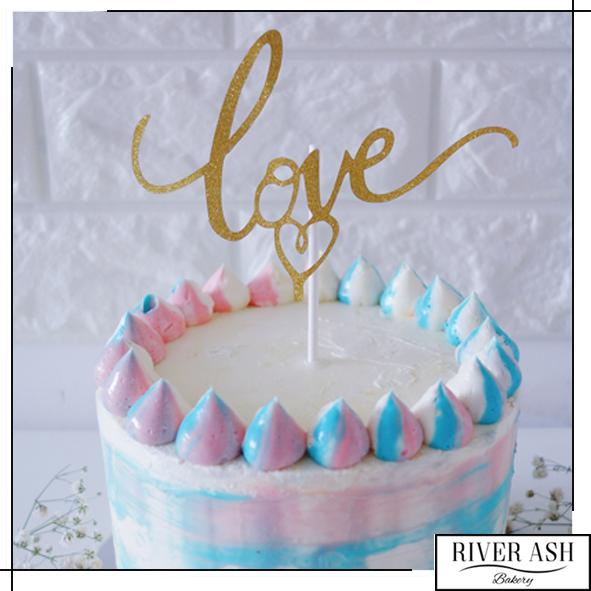 "Love" Cake Topper