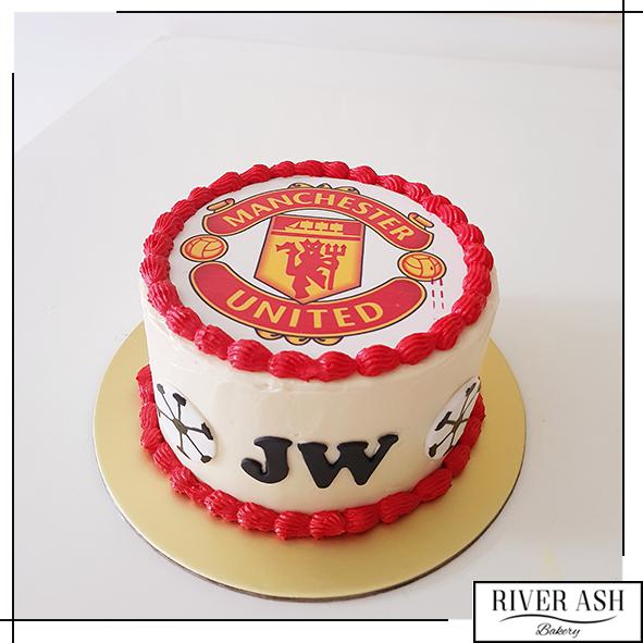 Manchester United Football Cake SG - Soccer Football cakes Singapore -  River Ash Bakery