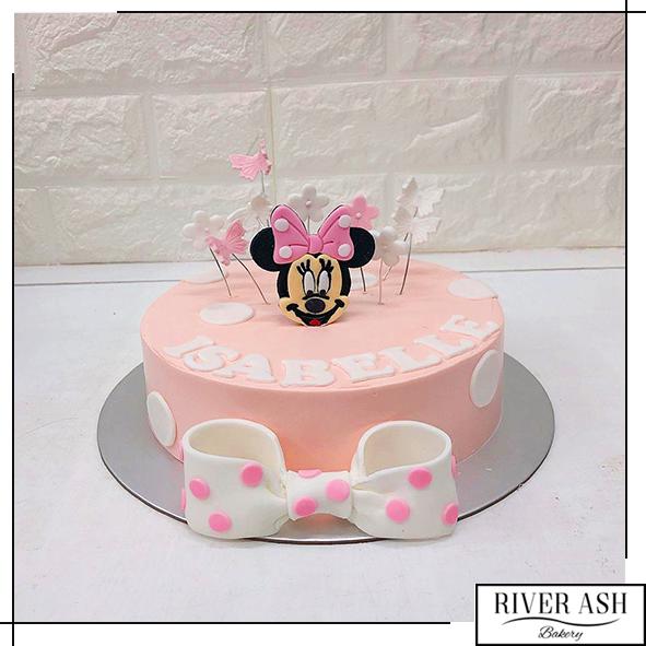 Mini Mouse Cake with Flowers/Butterflies