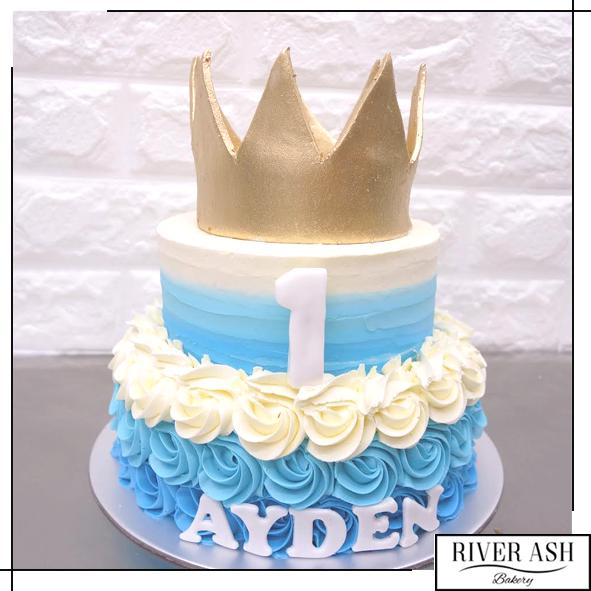 Prince Cake with Gold Crown