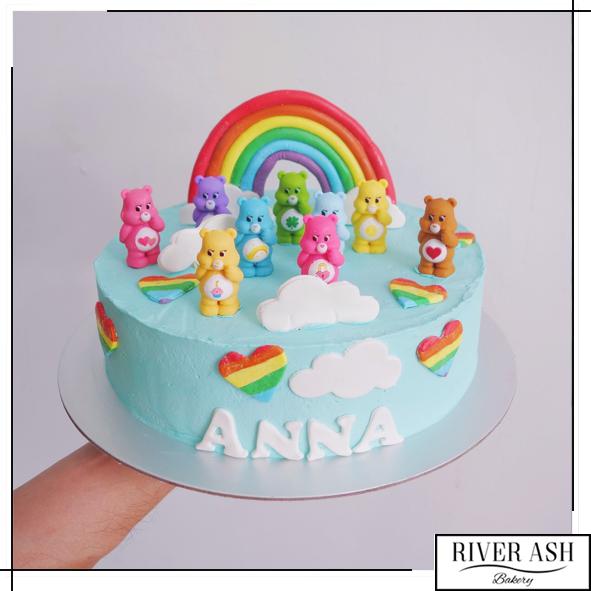 Rainbow and Bear Cake