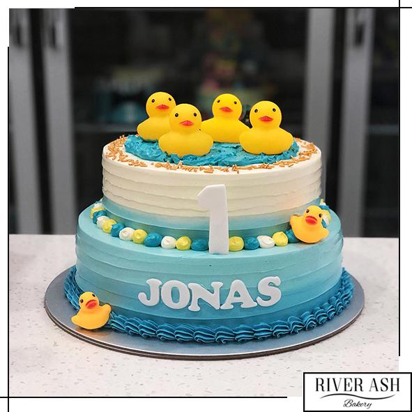 Rubber Duck Duckie Ombre Cake