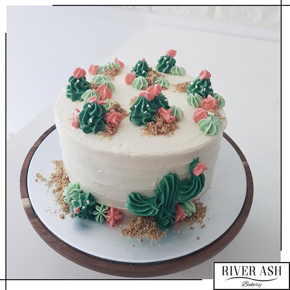 Succulent Cactus Botanical Cake