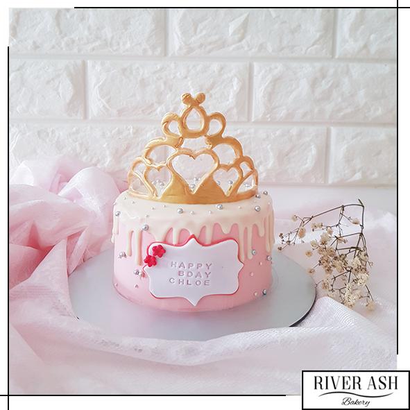 Sweet Princess Cake with Fondant Crown