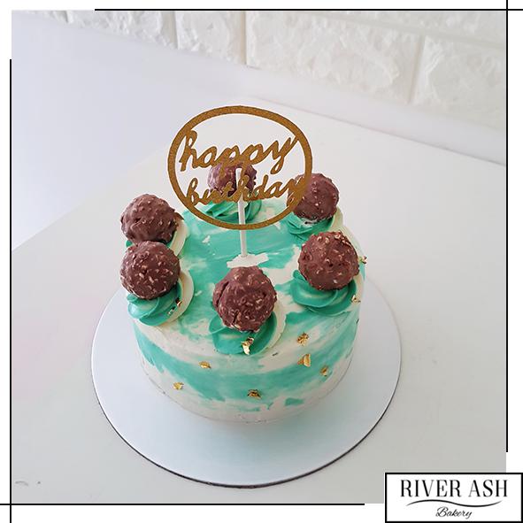 Watercolor Ferror Rocher Cake SG / Birthday Cakes SG - River Ash Bakery