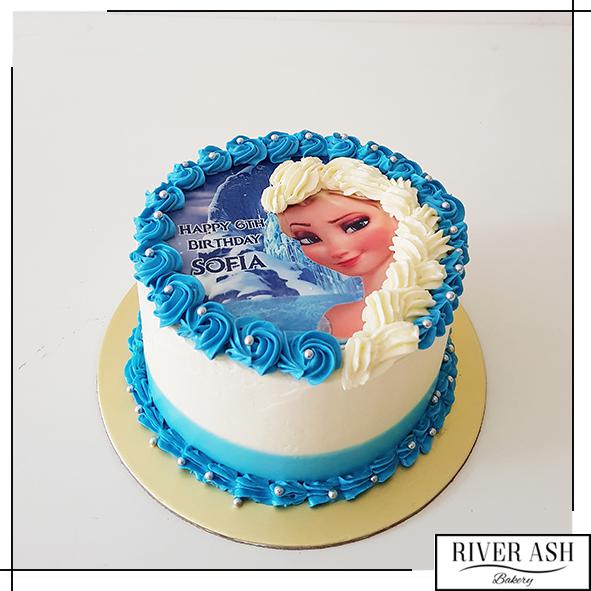 Winterland Princess Cake with Edible Image